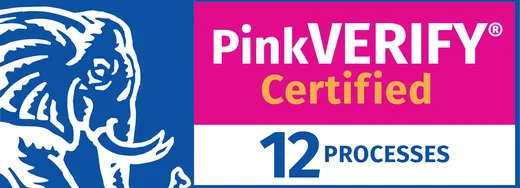 PinkVERIFY Certified — 12 Processes